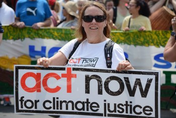 Alison Kelly at the People's Climate March in Washington, DC. Photo: Megan Cagle/CWS