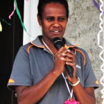 Photo of woman speaking at Gender equality workshop in Vanuatu