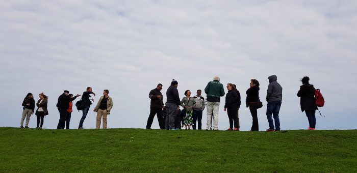 Image of participants on top of Dyke