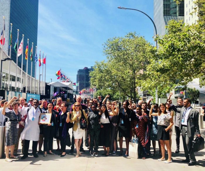 Activists gathered in New York to #StandTogetherNow and demand that their governments step up action to achieve social, economic and environmental justice