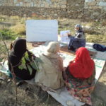 The midwife of Nawdamorra Sub Health Center in Laghman province conducted an awareness session on COVID-19 to sensitize the women in the community. Photo: CWSA