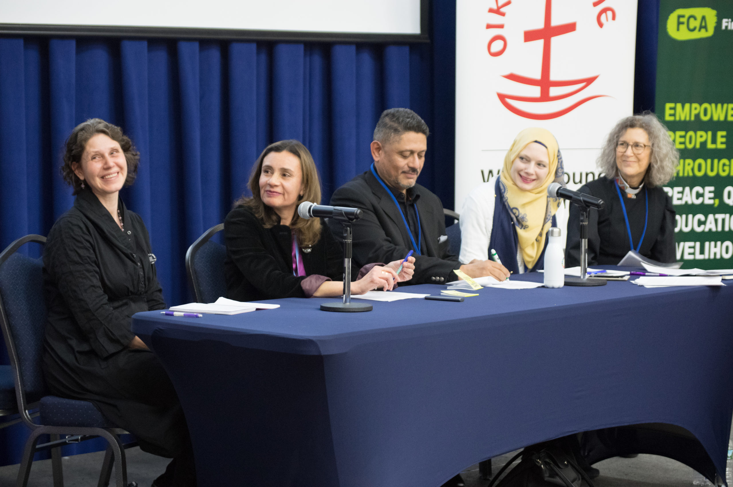 Faith leaders speaking during a parallel event at CSW62. Photo: Simon Chambers/ACT