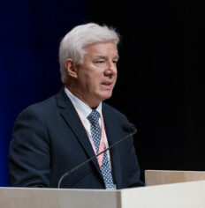 ACT General Secretary speaking at the LWF Assembly in Poland. Photo: LWF/Albin Hilert